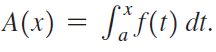 A(x) = SÄf(1) dt. 
