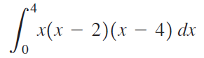 x(x – 2)(x – 4) dx 