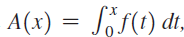 A(x) = Sf(1) di, 