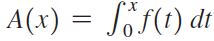 A(x) = S°F(t) di - Söf(t) dt 