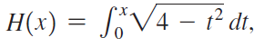 H(x) = SV4 – ² dt, 