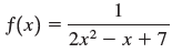 f(x) 2x2 х+7 