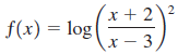x + 2\2 f(x) = log| х — 3 