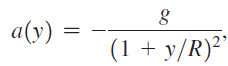 a(y) (1 + y/R)² || 