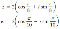 + i sin cos z = 2| cOS т COS 10 т + i sin w = 2 cos cos 10, 