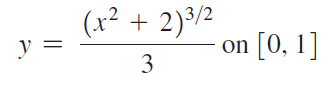 (x² + 2)³/2 y : on [0, 1] 3 || 