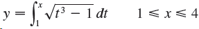 y= 1< x< 4 Vt3 – 1 dt 
