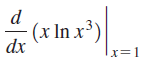 (x In. dx x=1 