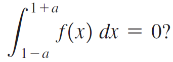•1+a Г. f(x) dx 1- a 0? 