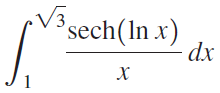 V3 3 sech(In x) dx 