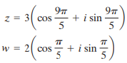 97 + i sin 5 9т z = 3| cos 5 = 2(« + i sin cos 5 
