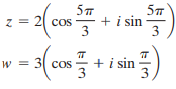 - 2(c* 5т 5т z = 2 cos = + i sin 3 3 * + i sin 3 3 cos s 3 