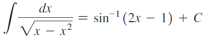 dx sin (2x – 1) + C Vx – x² 
