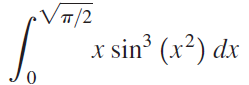 .V피/2 x sin° (x²) dx 