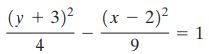 (y + 3)² 4 (x – 2)2 = 1 