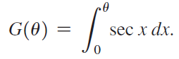 sec x dx. G(0) = 