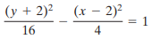 (y + 2)? (x – 2)² = 1 16 16 4 