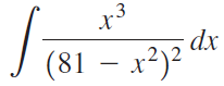 V (81 – x²)² 