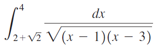 dx 2+ v2 V (x – 1)(x – 3) 