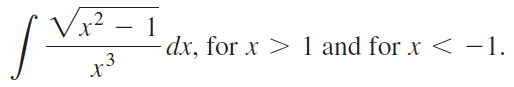 Vx² 1 dx, for x > 1 and for x < -1. .2 43 