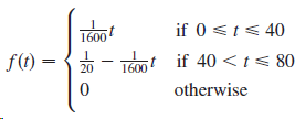 if 0 <t< 40 1600 f(1) = if 40 <t< 80 1600 20 otherwise 