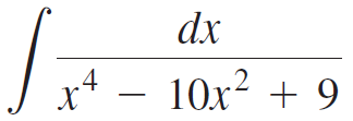 dx x4 – 10x? + 9 .2 