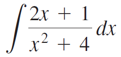 2x + 1 dx + 4 .2 