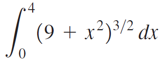.4 (9 + x²)/² dx 