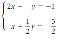 2.x y = -1 3 2 