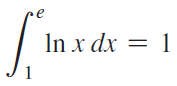 In x dx = 1 