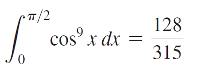T/2 128 cos' x dx = 315 