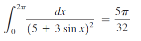 dx 5т (5 + 3 sin x)² 32 || 