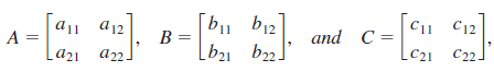 bu b12 b21 b2. a1 a12 bi2 C1 C12 and C = [C21 B = C22- La2i a2. 