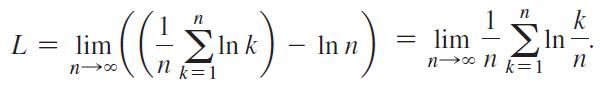 (:ż--)- nk) = lim In- - Σnk k=1 L = lim In n n→0 N k=1 