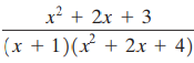 x? + 2x + 3 |(x + 1)(x + 2x + 4) 