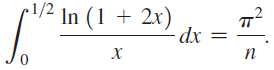 r1/2 In (1 + 2x) - dx п х 