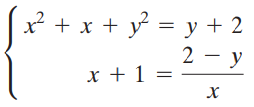 Solve the system of equations. 