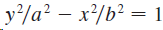 y/a² – x²/b² = 1 v²/a? 