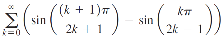 (k + 1)T sin Σ sin 2k – 1 k=0 2k + 1 