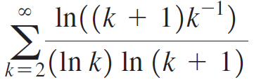 In((k + 1)k¯|) =2(In k) In (k + 1) |k=2 8. 