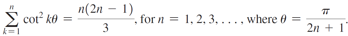 n(2n – 1) TT E cot? ko , for n = 1, 2, 3, . . . , where 0 3 2n + 1 