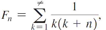 -ΣΗ п k(k + n) k=1 