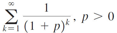 00 (1 + p)k k=1 