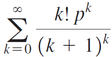 k! p* k=0 (k + 1)k 