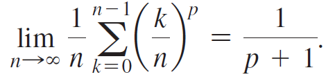п- k Σ lim p + 1° n→∞ N k=0\N 