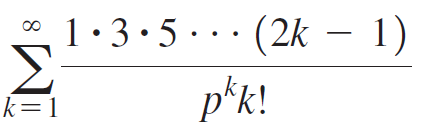 1•3•5· ·· (2k – 1) p*k! k=1 