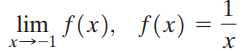 lim f(x), f(x) = x→-1 