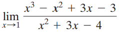 x³ – x² + 3x – 3 lim x→1 х + 3x — 4 
