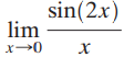 sin(2x) lim х>0 х 