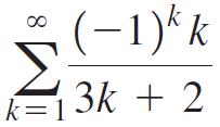 Determine whether the following series converge.